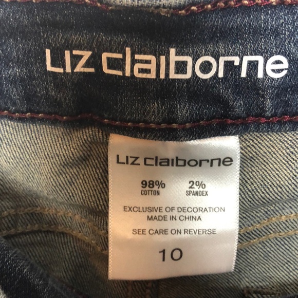 Liz Claiborne size 10 blue jeans - Picture 4 of 5